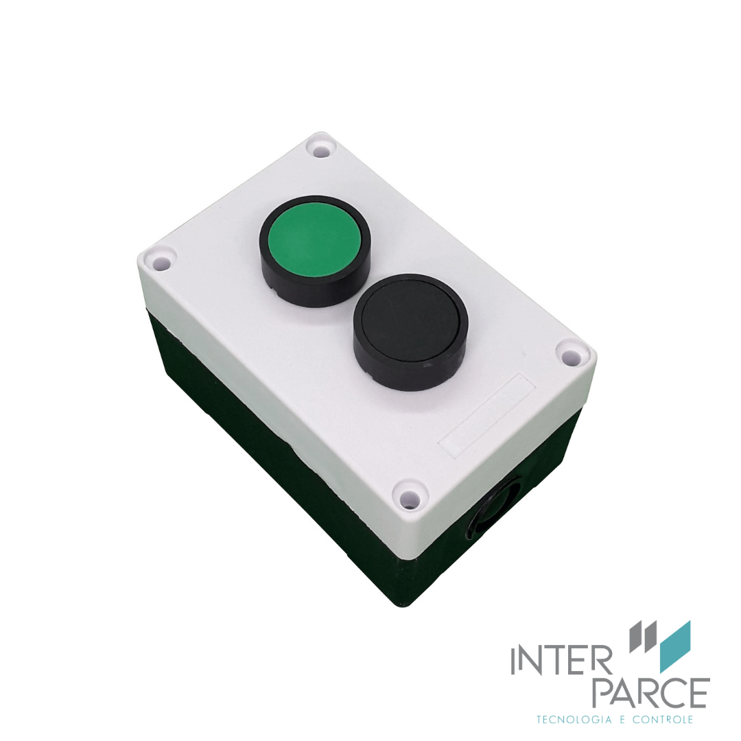 Controle Remoto Industrial RF com 2 botões da Inter Parce, ideal para ambientes exigentes como padarias, cartórios e hospitais.